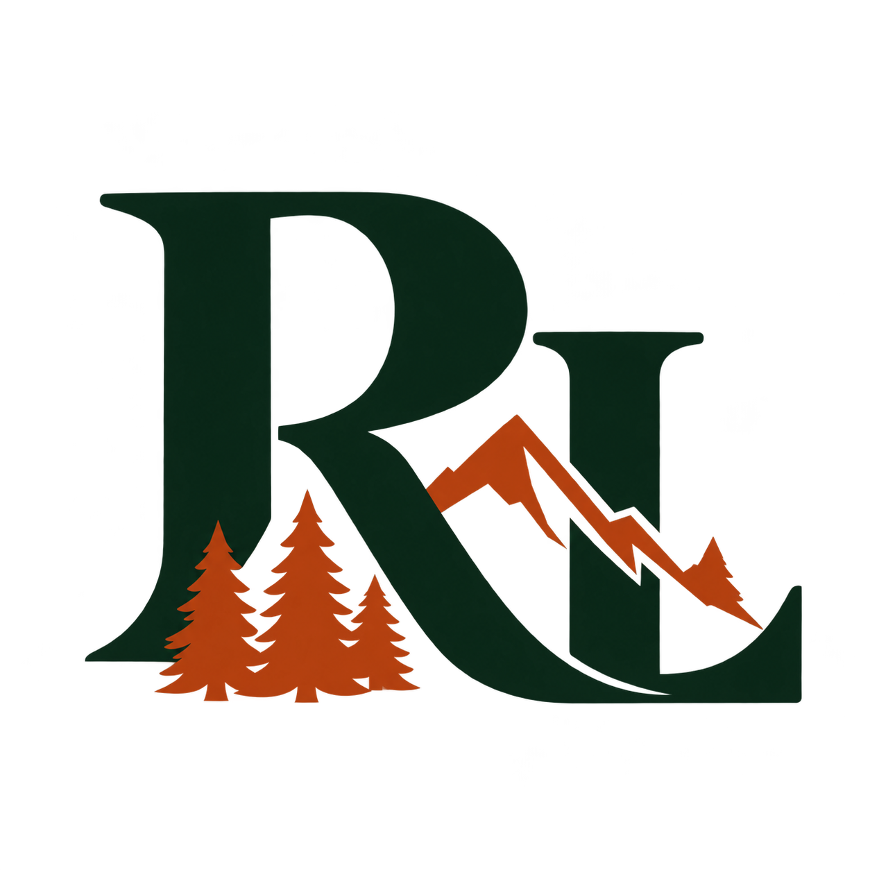 Real Life mountain and forest emblem